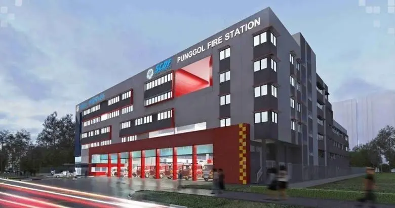 Government office fit-out for Punggol Fire Station and Police Station by Office Planner