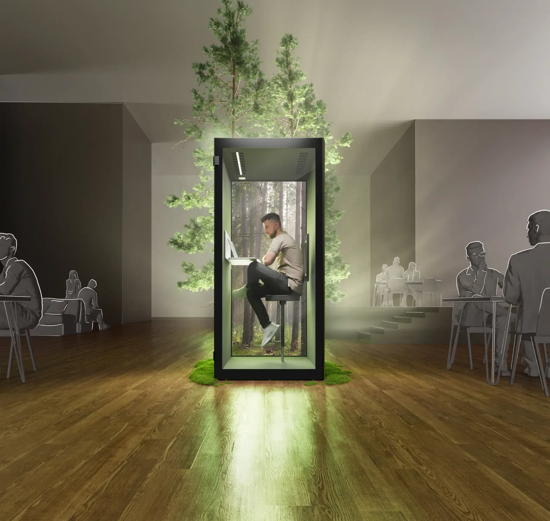 Silen Pods: Single — Private Pods by Office Planner